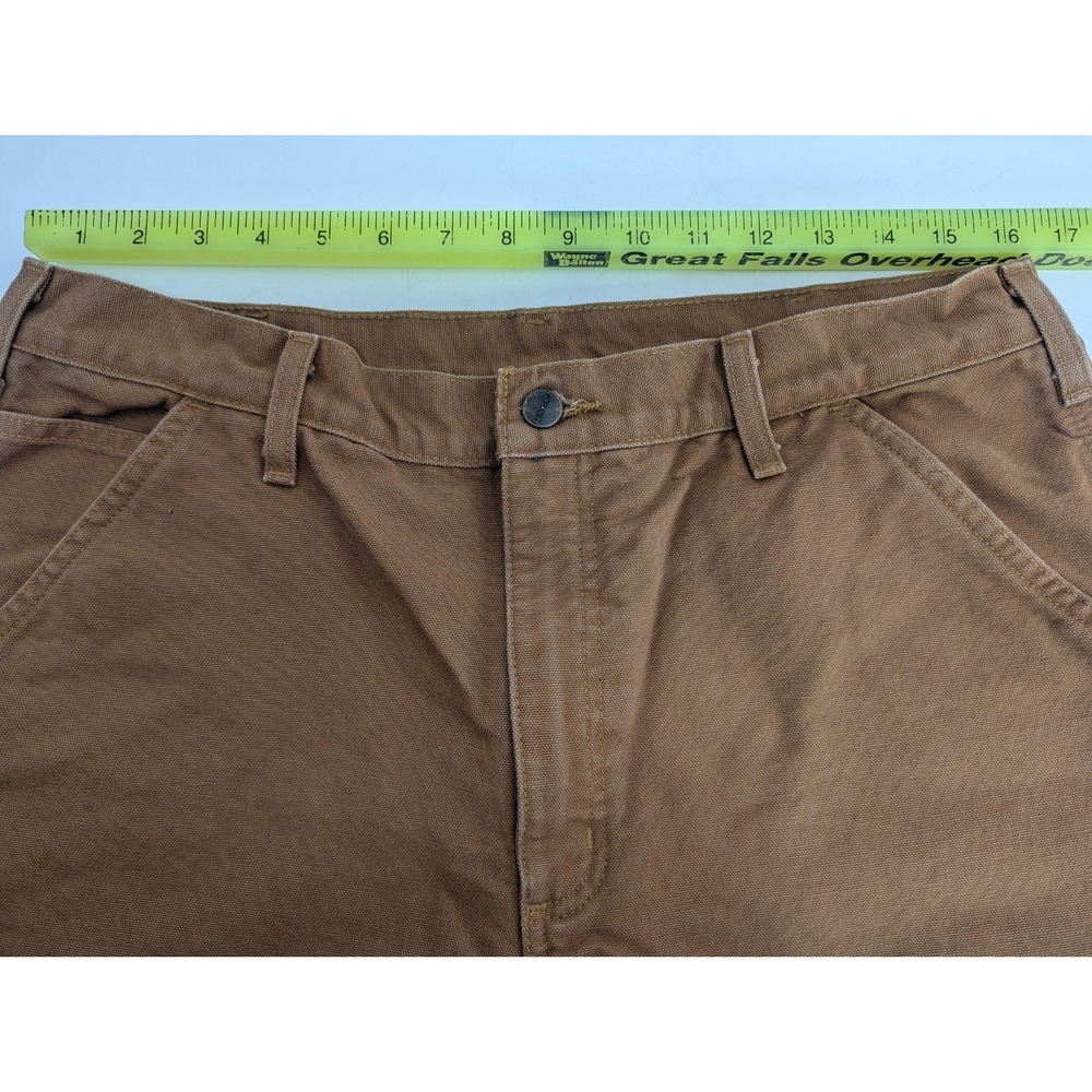 Carhartt Men's B111 Double Knee Flannel lined Carpenter Pants - 36 x 32 Brown - Picture 13 of 16